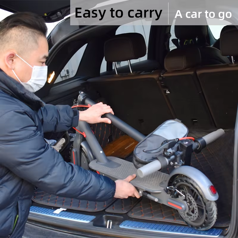Easy to carry, with the folded scooter fitting in any car
